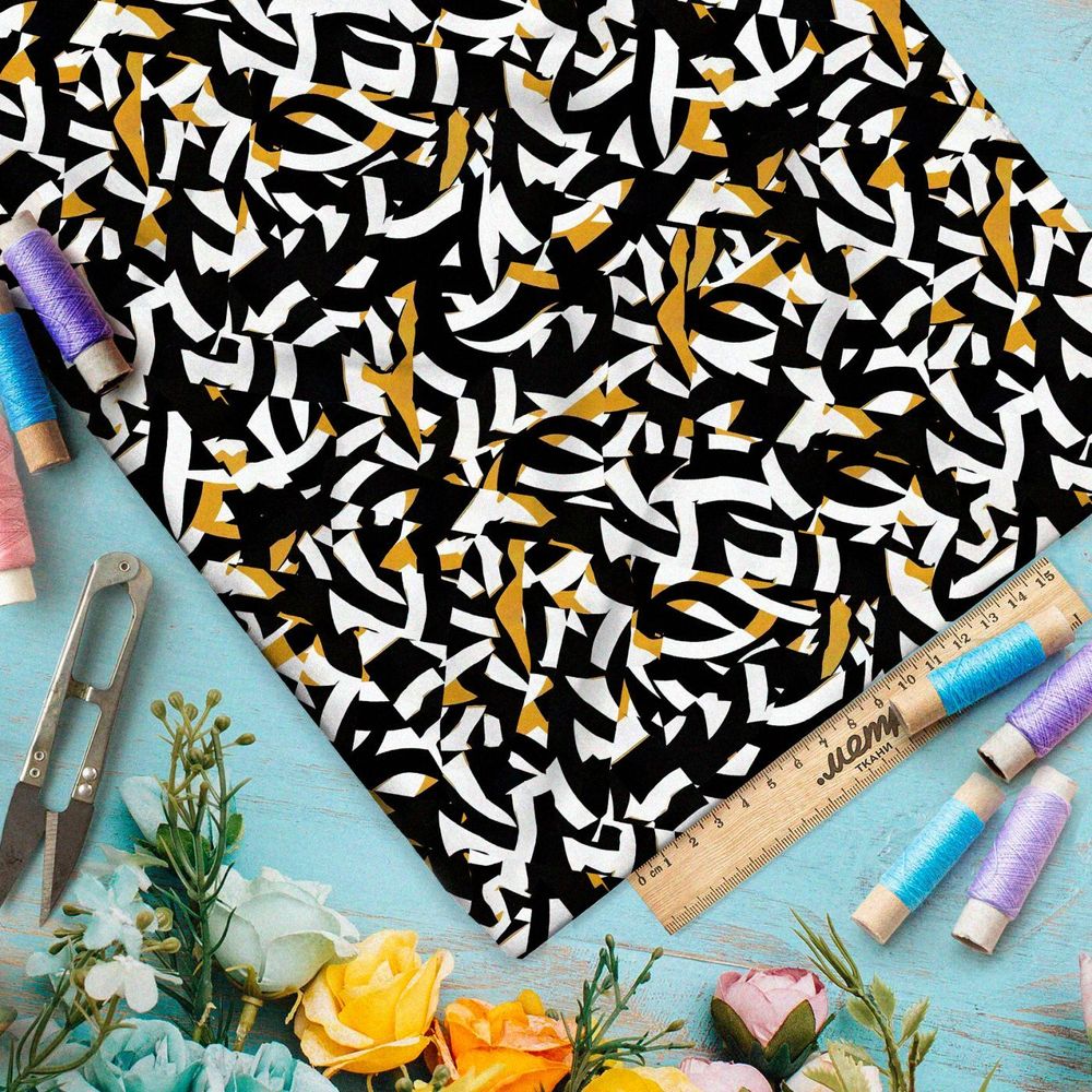 Ткань премиум шифон винтажный ретро