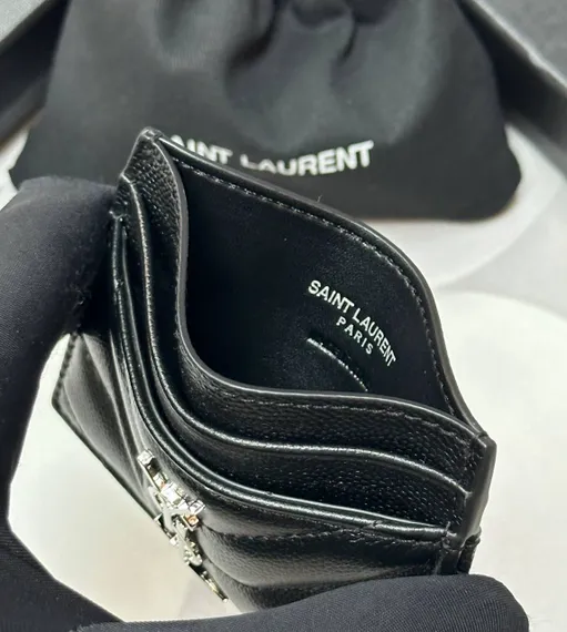 Держатель для карт Saint Laurent CASSANDRE MATELASSÉ GRAIN DE POUDRE