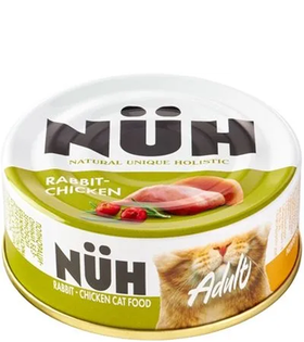 Нюх (NUH) беззерновой влажный для взрослых кошек Кролик и цыплёнок 100гр.