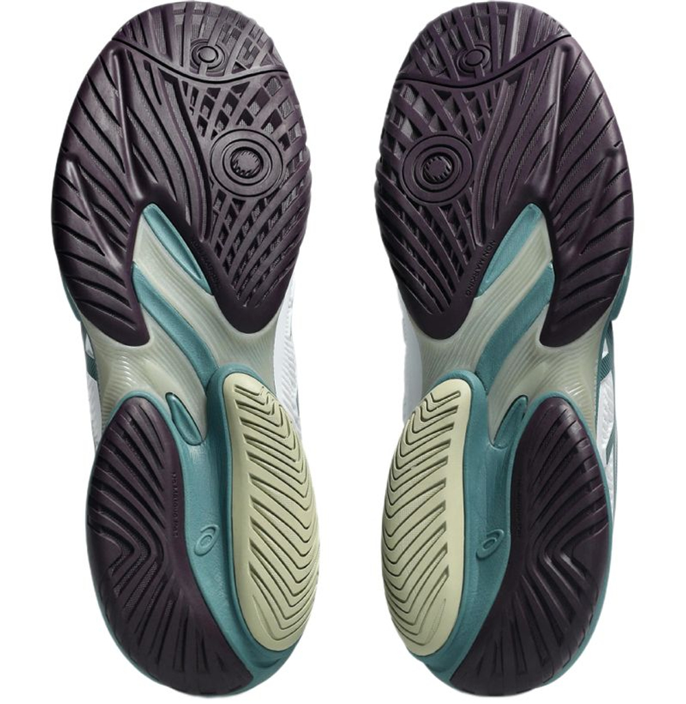 Мужские кроссовки теннисные Asics Court FF 3 - white/foggy teal