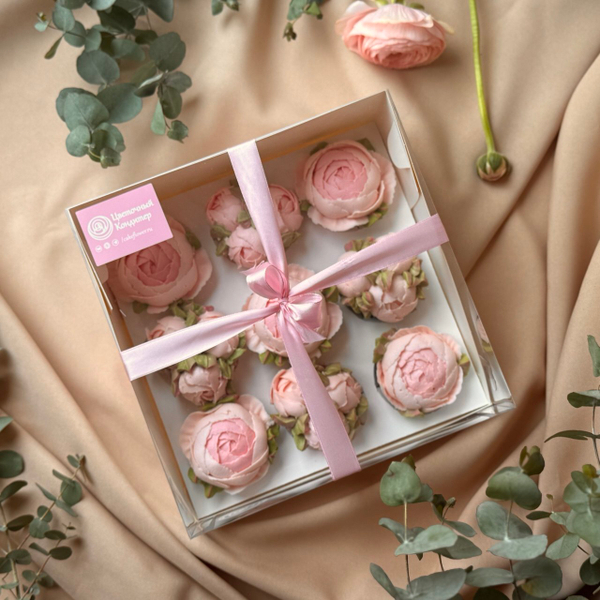 Набор капкейков «Пионовый сад»