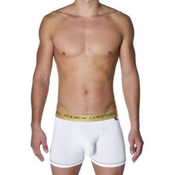 Мужские трусы боксеры белые Andrew Christian Infinity Boxer White  AC26