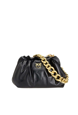 MINI CHAIN CLUTCH BAG FRAIMED - black