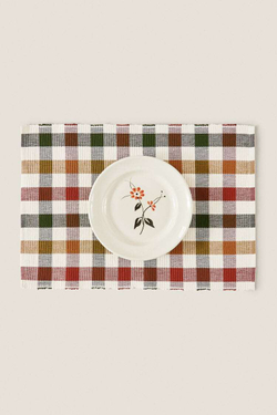 ZARA HOME САЛФЕТКА ИЗ КЛЕТЧАТОГО ХЛОПКА (УПАКОВКА ИЗ 2 ШТУК), ЗЕЛЕНЫЙ