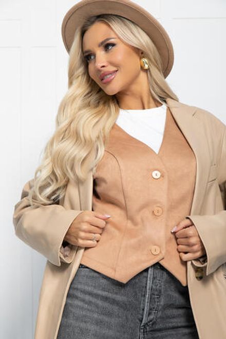 Жилет Силуэт (персиковый) Б11461 LT Collection