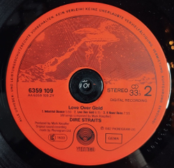 Винтажная виниловая пластинка LP Dire Straits Love Over Gold (Germany 1982)