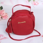 Сумка женская «Round classic», цвет красный, 17*17*7см