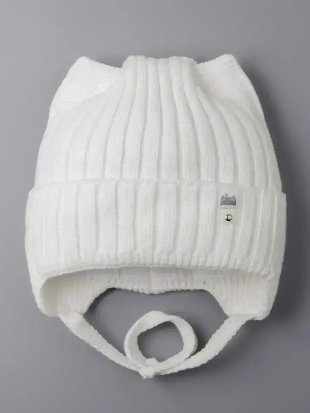 Шапка для девочки с ушками осенняя