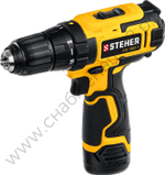 STEHER 12 В, 30 Н·м, 1 АКБ (2 А·ч), дрель-шуруповерт, кейс (CD-120-1)