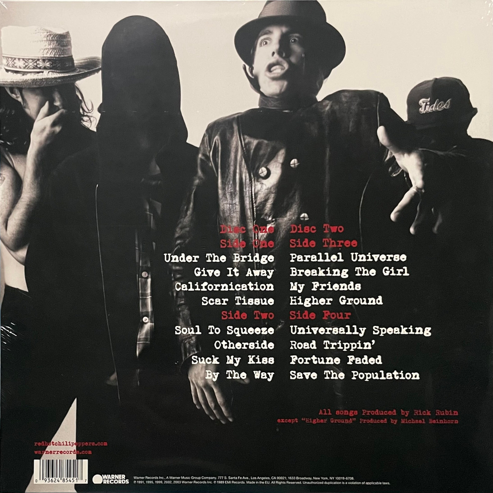 Red Hot Chili Peppers ‎– Greatest Hits 2LP (Европа 2020г.)