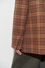 ПИДЖАК В КЛЕТКУ ШОКОЛАД|ОРАНЖЕВЫЙ