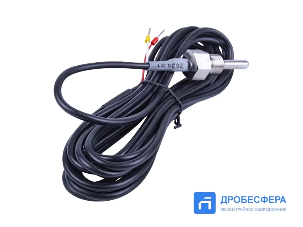 Датчик температуры винтового компрессора PT100 с резьбой G 1/4" и кабелем 4 метра