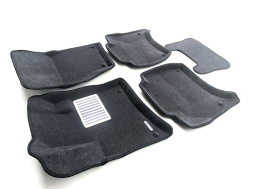 Коврики салона для VOLKSWAGEN Touareg (2010-2018)/PORSCHE Cayenne (2010-2018) Euromat 3D Lux серые. Арт. EM3D-004101G