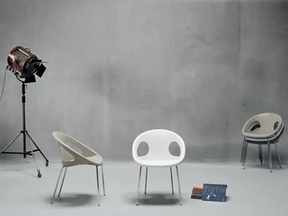 Стул Natural Drop, сиденье тортора, ножки венге