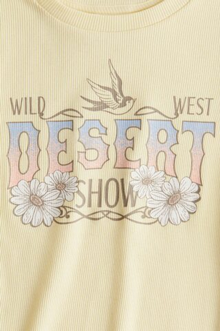 H&M Футболка из хлопка с принтом, желтый