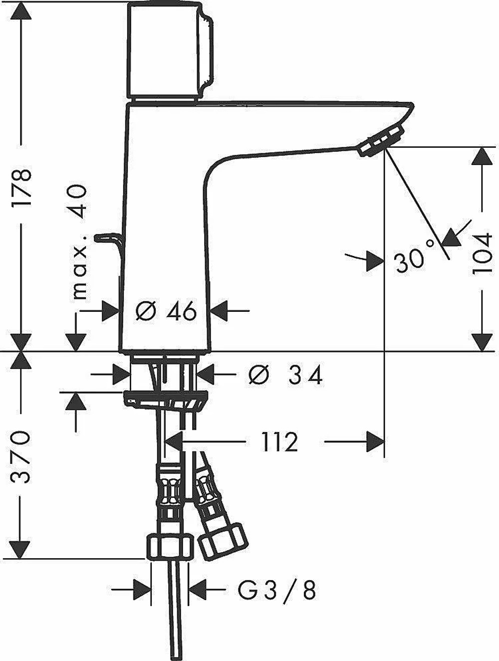 Смеситель для раковины Hansgrohe Talis E Select 71750000