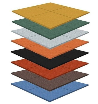 Модульное напольное покрытие Rubblex Pool 50х50 см 20 мм до 100 м2 Синий