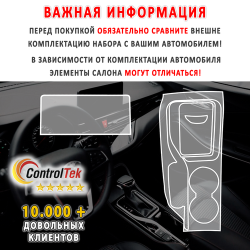 Москвич 3 (2022) - комплект защитных матовых пленок 3 в 1. Пленка защитная ControlTek HYBRID со слоем TOP COAT. Толщина: 6 mil. (175 мкм.)