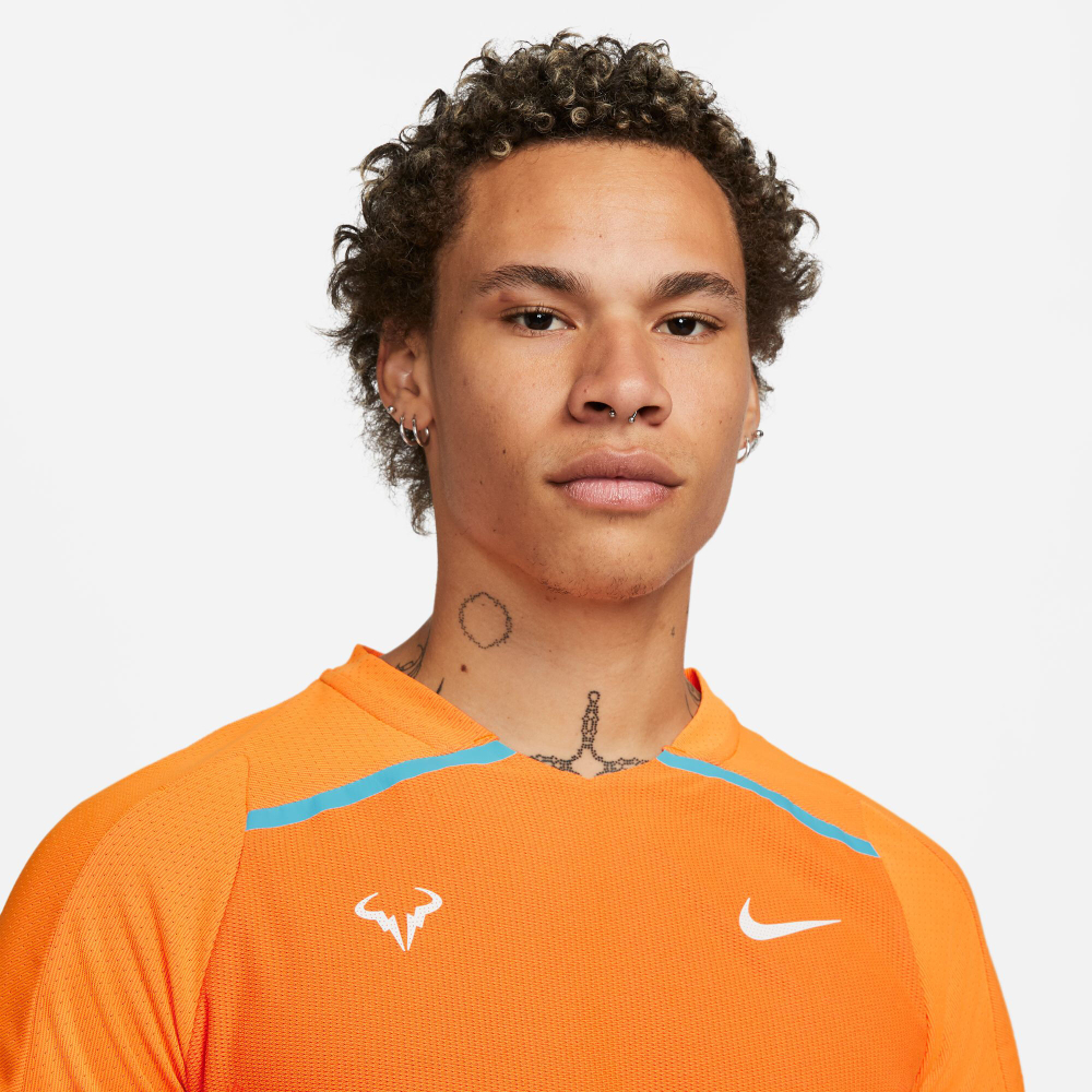 Мужское теннисное поло Nike Dri-Fit Advantage RAFA Court T-Shirt Men - Orange