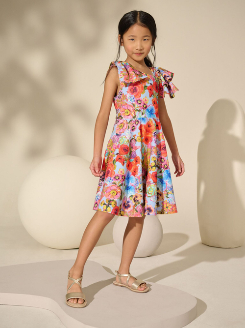 Платье для девочки Next AT0-377, Синий, Розовый, Красный