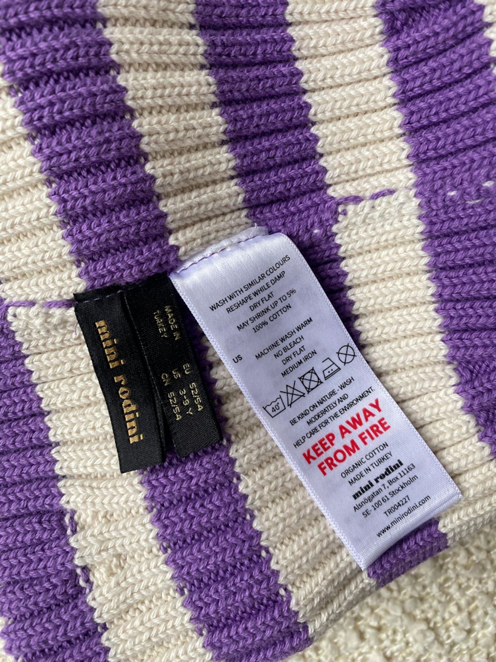 Новая хлопковая шапка Mini Rodini, 128