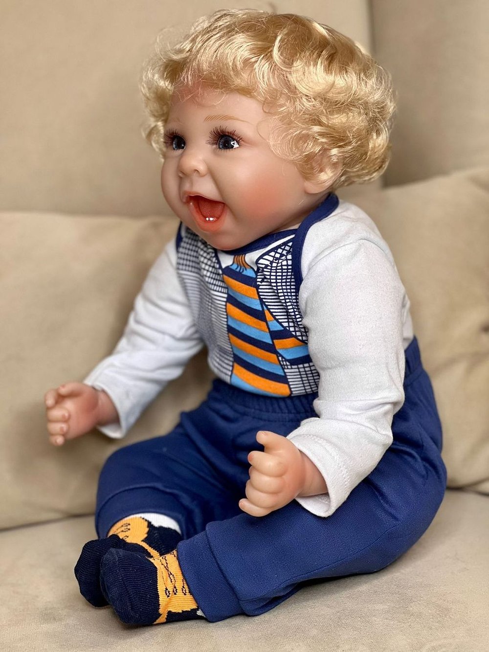 Кукла Реборн мягконабивная 55см в пакете (FA-033)