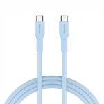 CANYON cable OnWire 60CL C-C 60W COLOR Braided 1m Light Blue