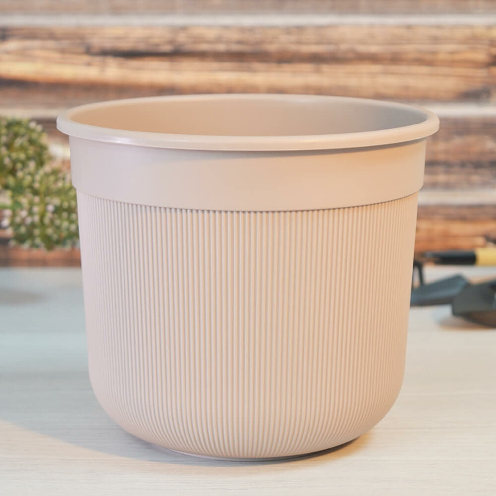 Горшок цветочный Сканди 2л с дренажной вставкой, какао