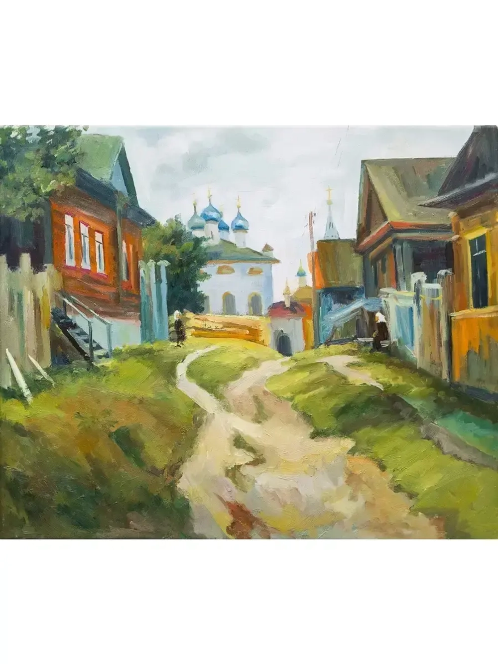 Картина маслом Русская глубинка Черная