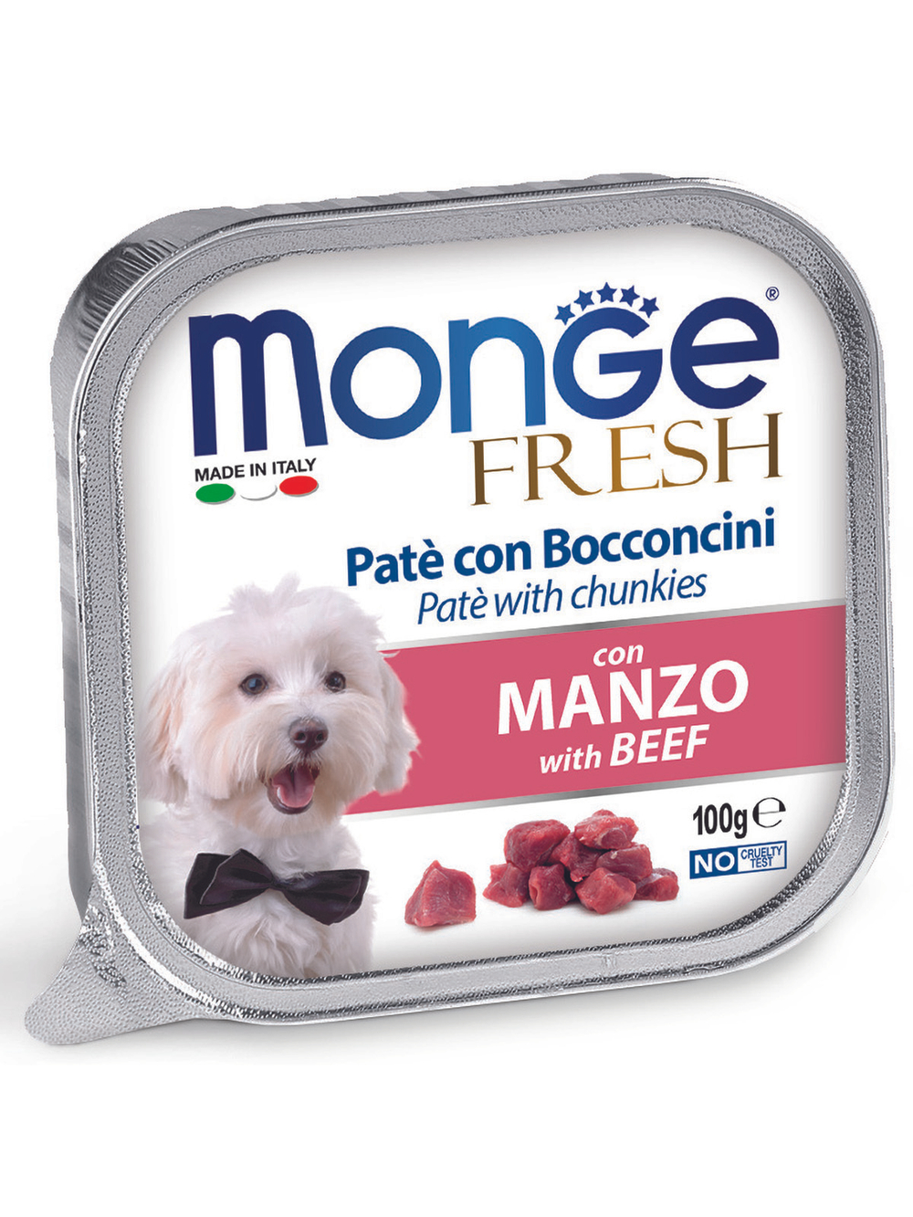 Влажный корм Monge Dog Fresh для собак, с говядиной 100 г