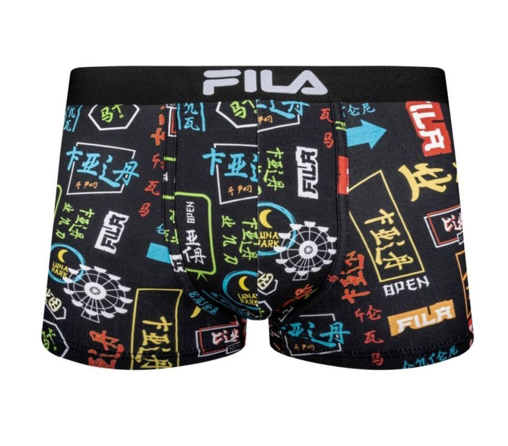 Мужские спортивные боксеры Fila Boxer Elastic Logo 1P - black