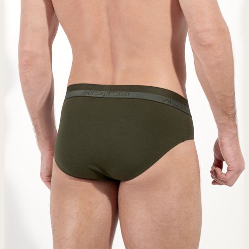 Мужские трусы брифы хаки HOM HO1 35-9521-00DK
