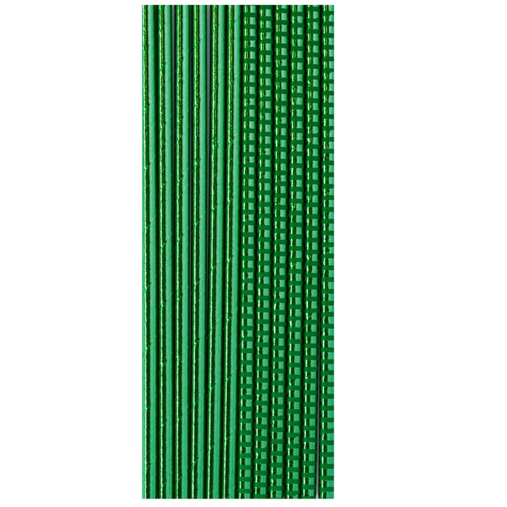 Трубочки для коктейлей фольгированные в мятном цвете, 12 шт