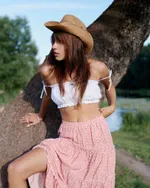 Купить Юбка One Two Long Tiered Pink Flower Юбка One Two Long Tiered Pink Flower