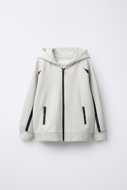 ZARA СПОРТИВНАЯ КУРТКА, ЭКРЮ