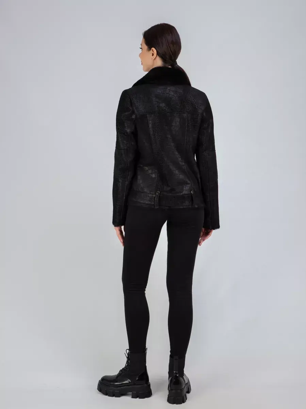 Дубленка авиатор натуральная зимняя