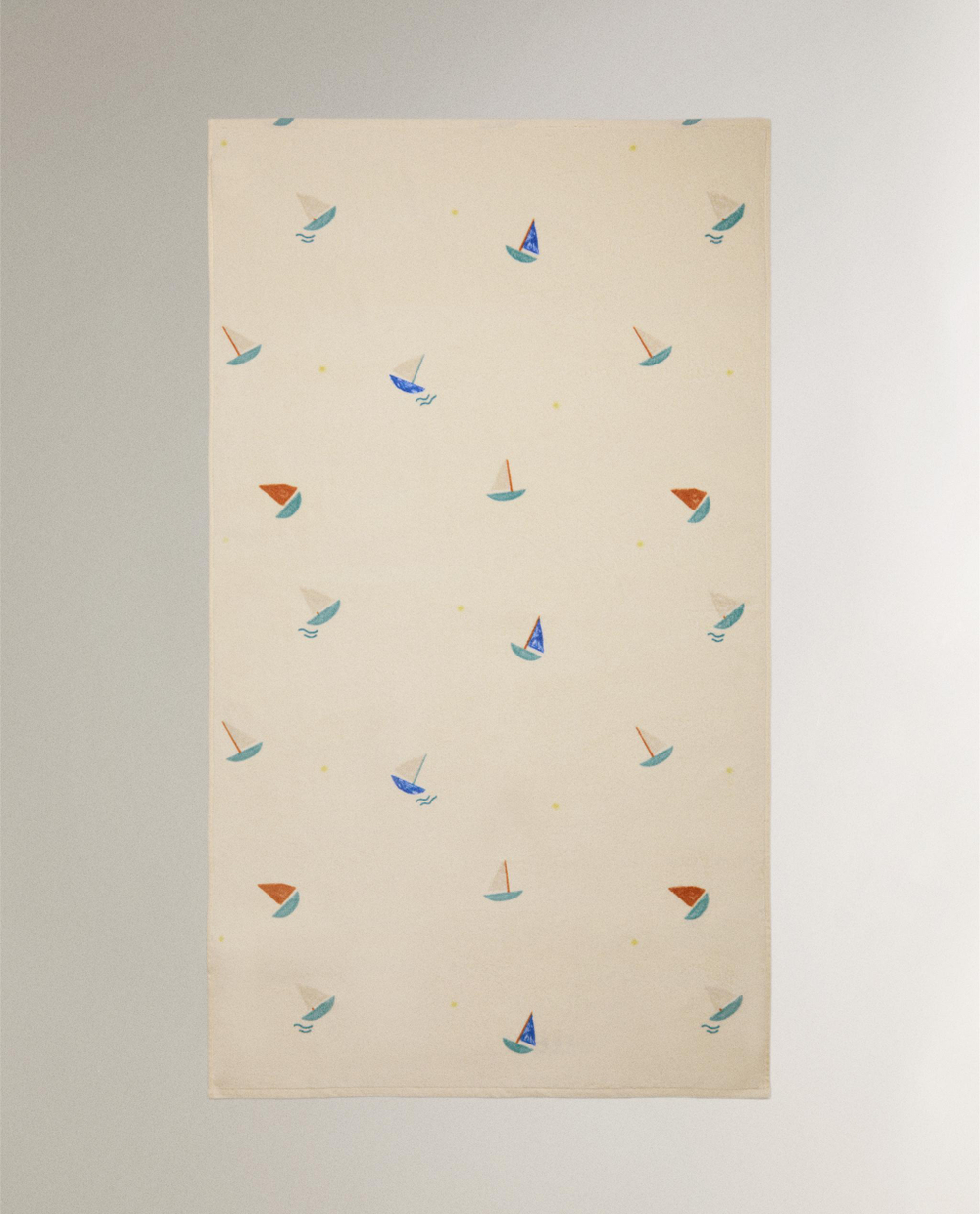 Zara Home Пляжное полотенце из хлопка, кремовый, 150x90 см