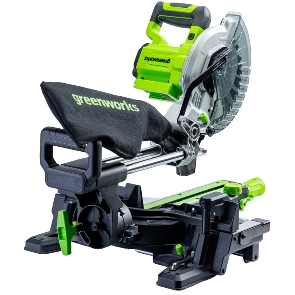 Аккумуляторная торцовочная пила Greenworks GD24MS216 (1 x 5 Ач, ЗУ) 1501707UG