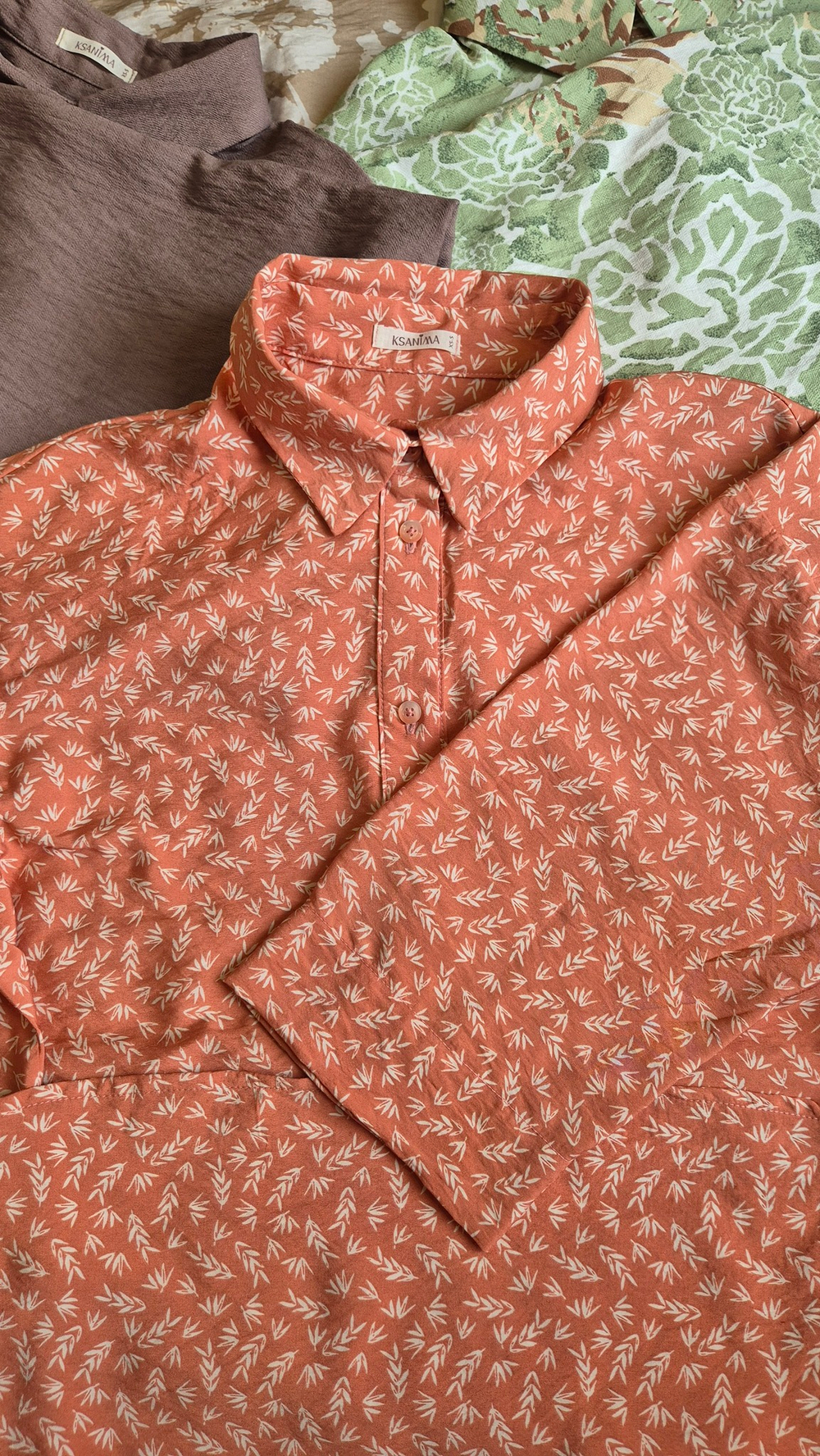 Блузка-Туника "Оранжевый принт"