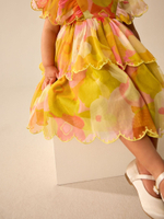 Платье для девочки Next AG9-800, Желтый, Розовый