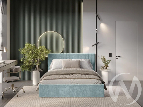 Кровать 1;6 КР-18 Хлоя (шарли бриз)