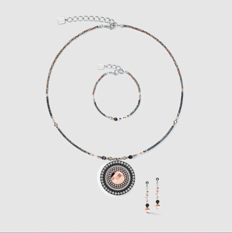 Серьги Coeur de Lion Grey-Crystal 5035/21-1218