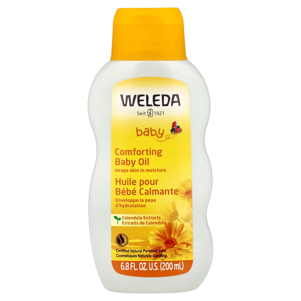 Weleda, Baby, успокаивающее масло для детей, с экстрактами календулы, 200 мл (6,8 жидк. унции)
