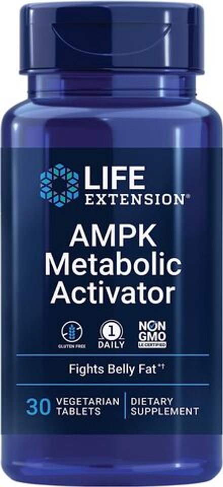 Life Extension, Метаболический активатор AMPK, AMPK Metabolic Activator, 30 вегетарианских капсул