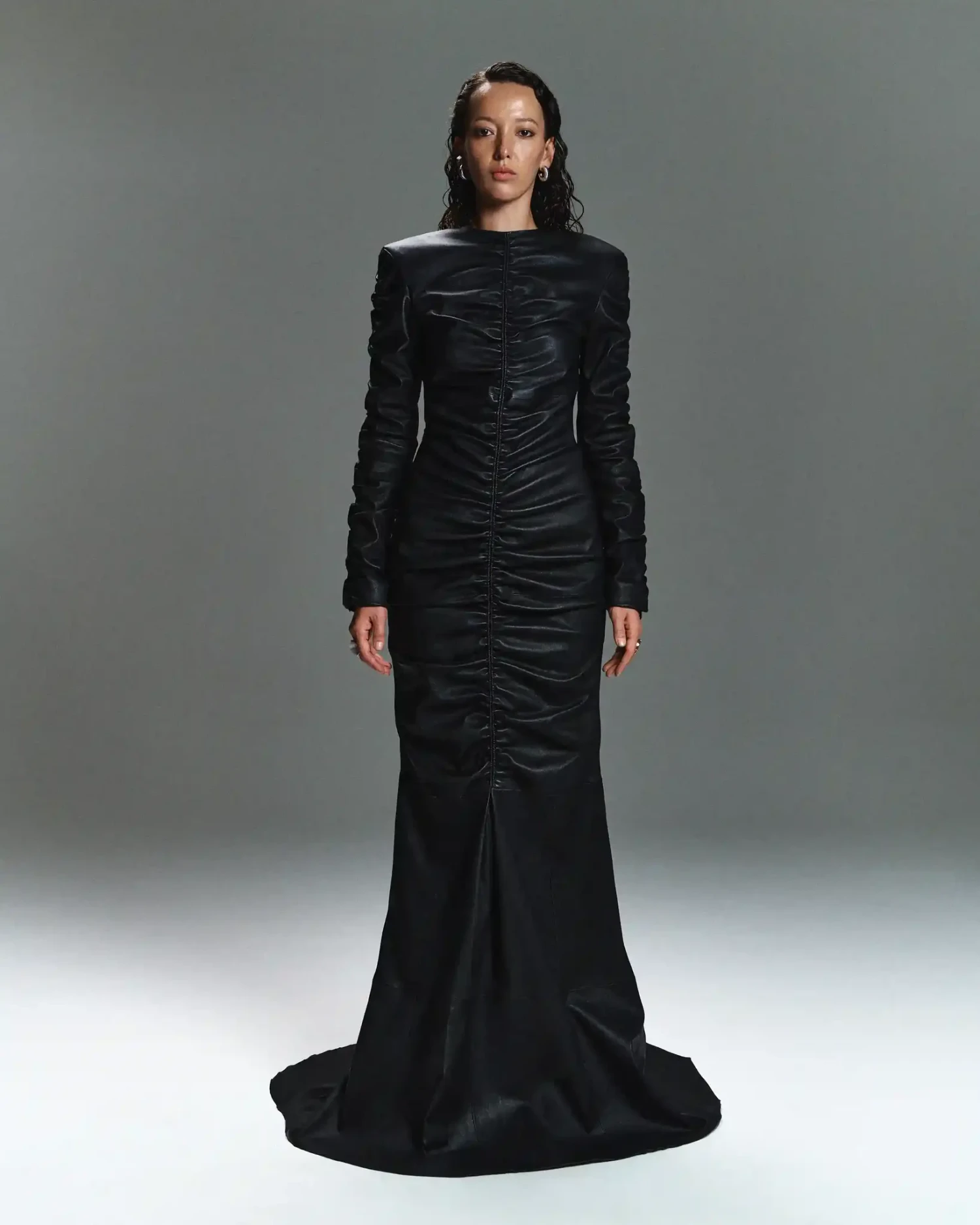 Платье Mermaid из кожи наппа