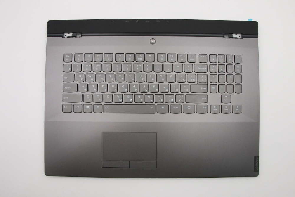 Верхняя панель с клавиатурой (топкейс) для ноутбука Lenovo Legion Y740-17ICHg/Legion Y740-17IRH/Legion Y740-17IRHg раскладка - русская, с подсветкой, серый (5CB0S16460), оригинал
