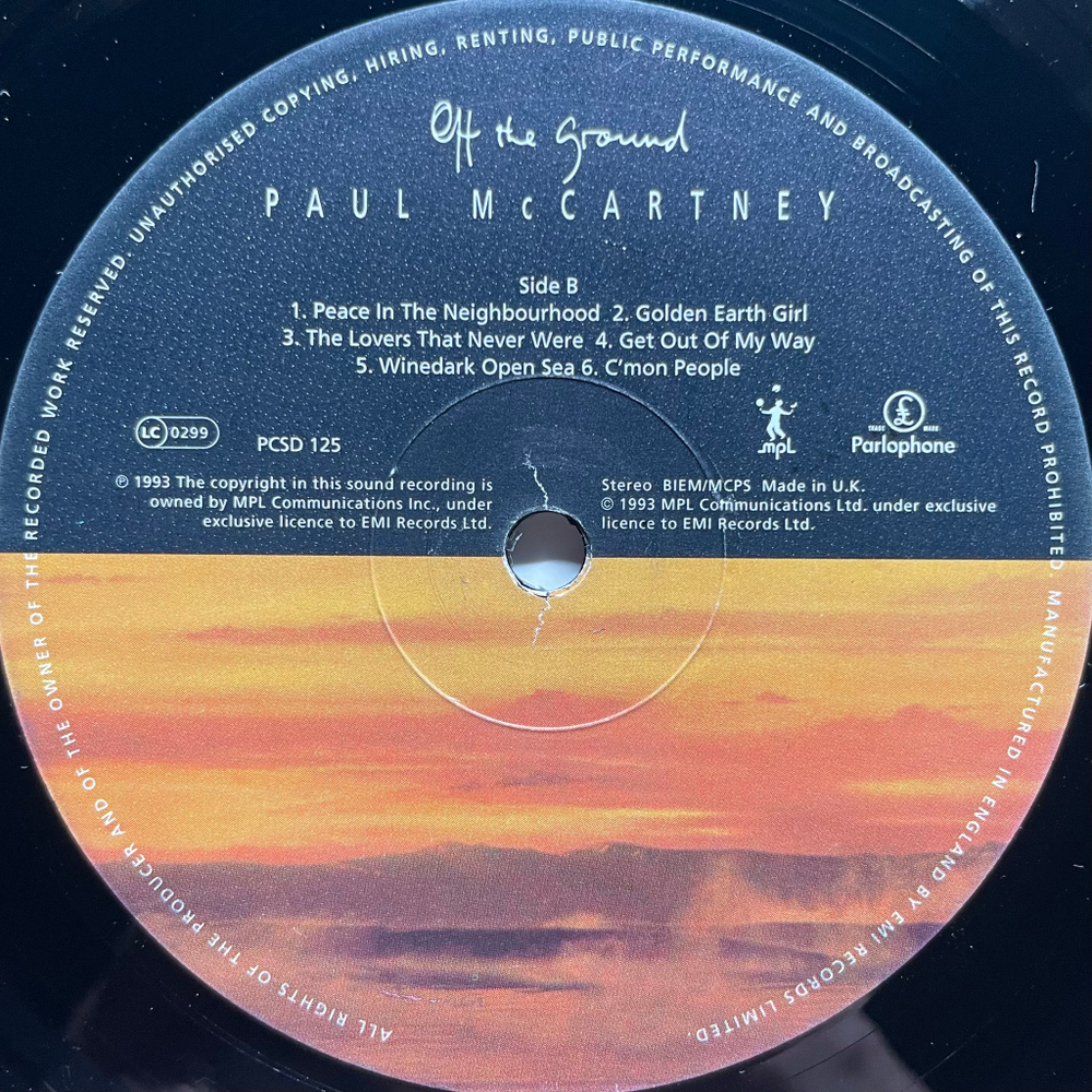Paul McCartney - Off The Ground (Европа 1993г.)