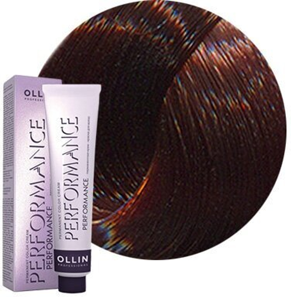 OLLIN PERFORMANCE 5/4 светлый шатен медный 60мл Перманентная крем-краска для волос
