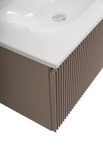 Тумба с раковиной подвесная BelBagno UNO-800-1C-SO-СO Бежевый матовый, раковина белая BB-8099-80