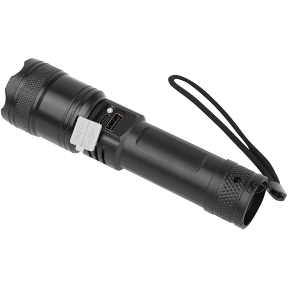 Светодиодный фонарь Трофи UA-103 аккумуляторный 7 Вт оптический Zoom 3 режима powerbank